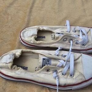 Converse  Low-Top Canvas Sneakers with Red Trim